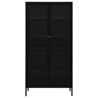 Vitrinekast 90X40X180 Cm Staal En Gehard Glas