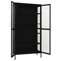 Vitrinekast 90X40X180 Cm Staal En Gehard Glas