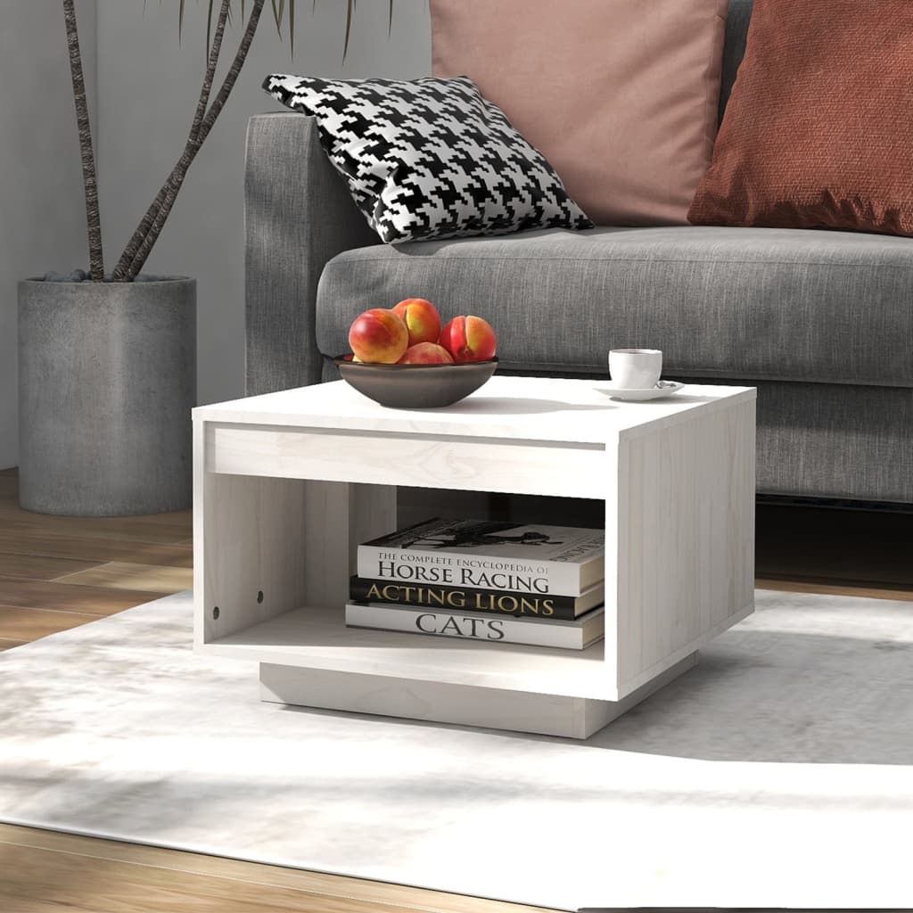 Salontafel 50X50X33,5 Cm Massief Grenenhout