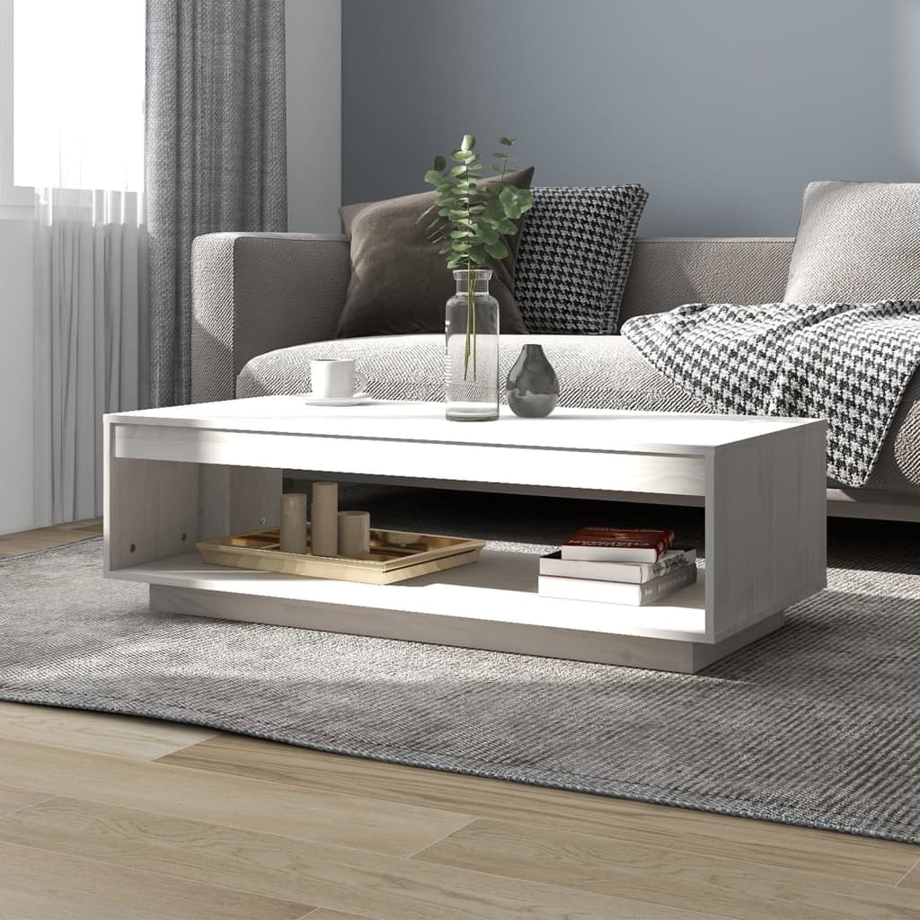 Salontafel 110X50X33,5 Cm Massief Grenenhout