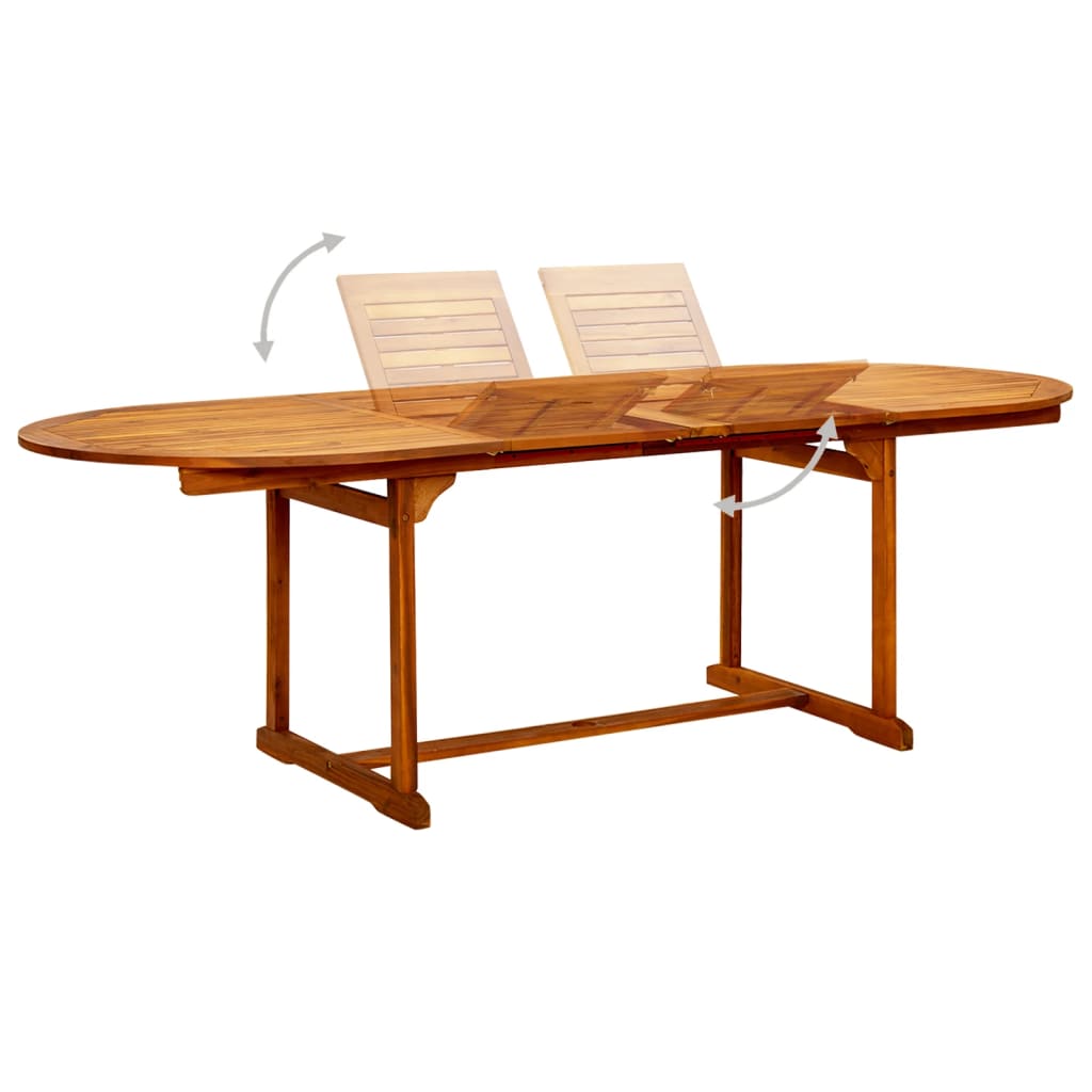 Tuintafel (160-240)X100X75 Cm Massief Acaciahout