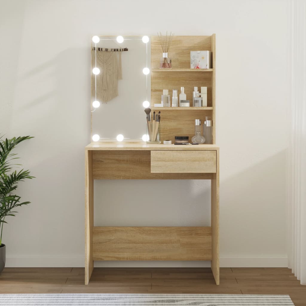 Kaptafel Met Led-Verlichting 74,5X40X141 Cm