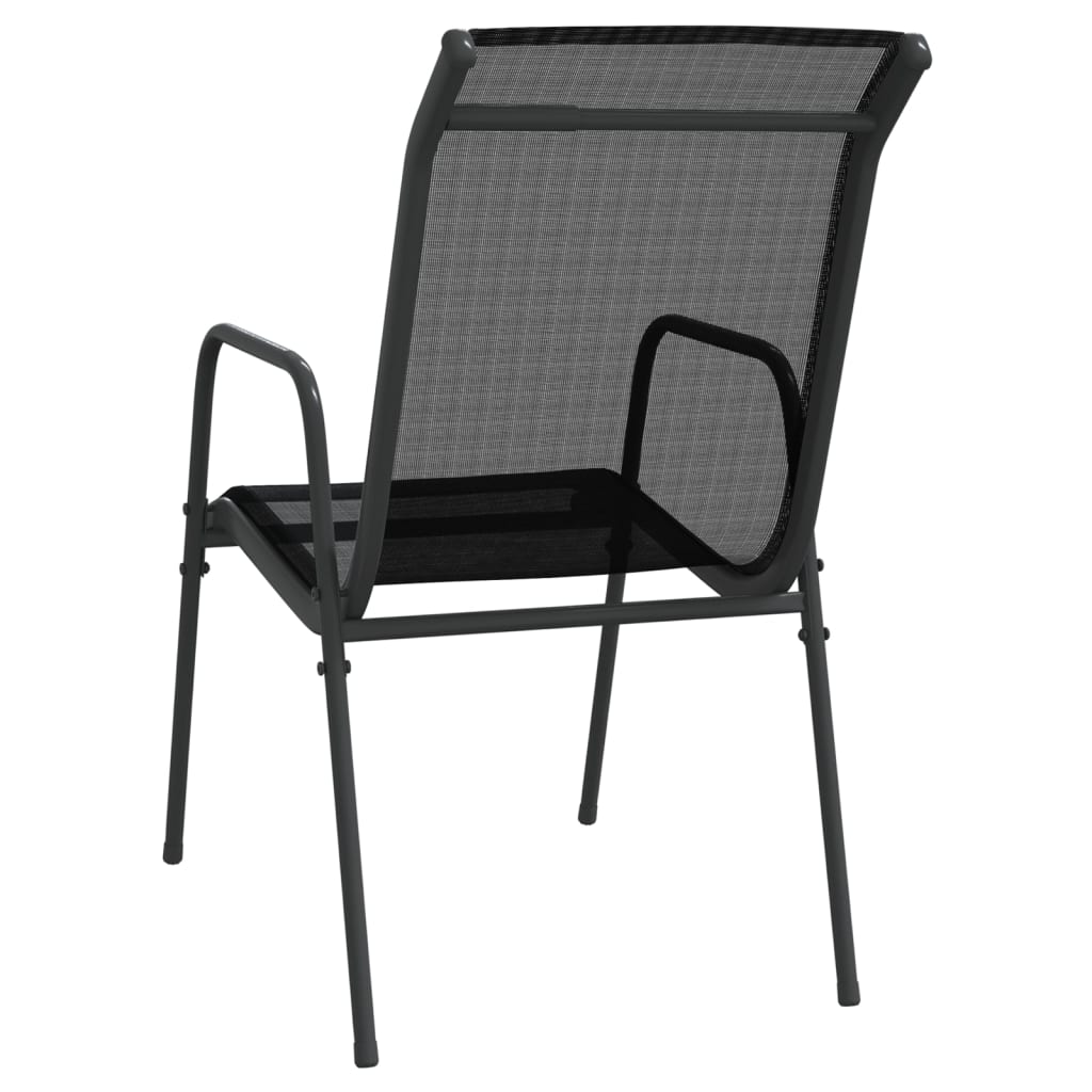 Tuinstoelen Staal En Textileen Zwart