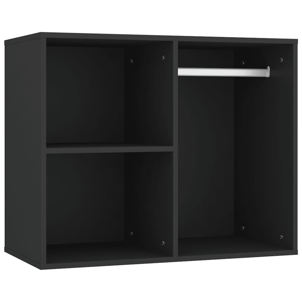 Kaptafel Met Kastjes Led Bewerkt Hout Zwart