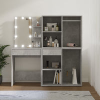 Kaptafel Met Kastjes Led Bewerkt Hout