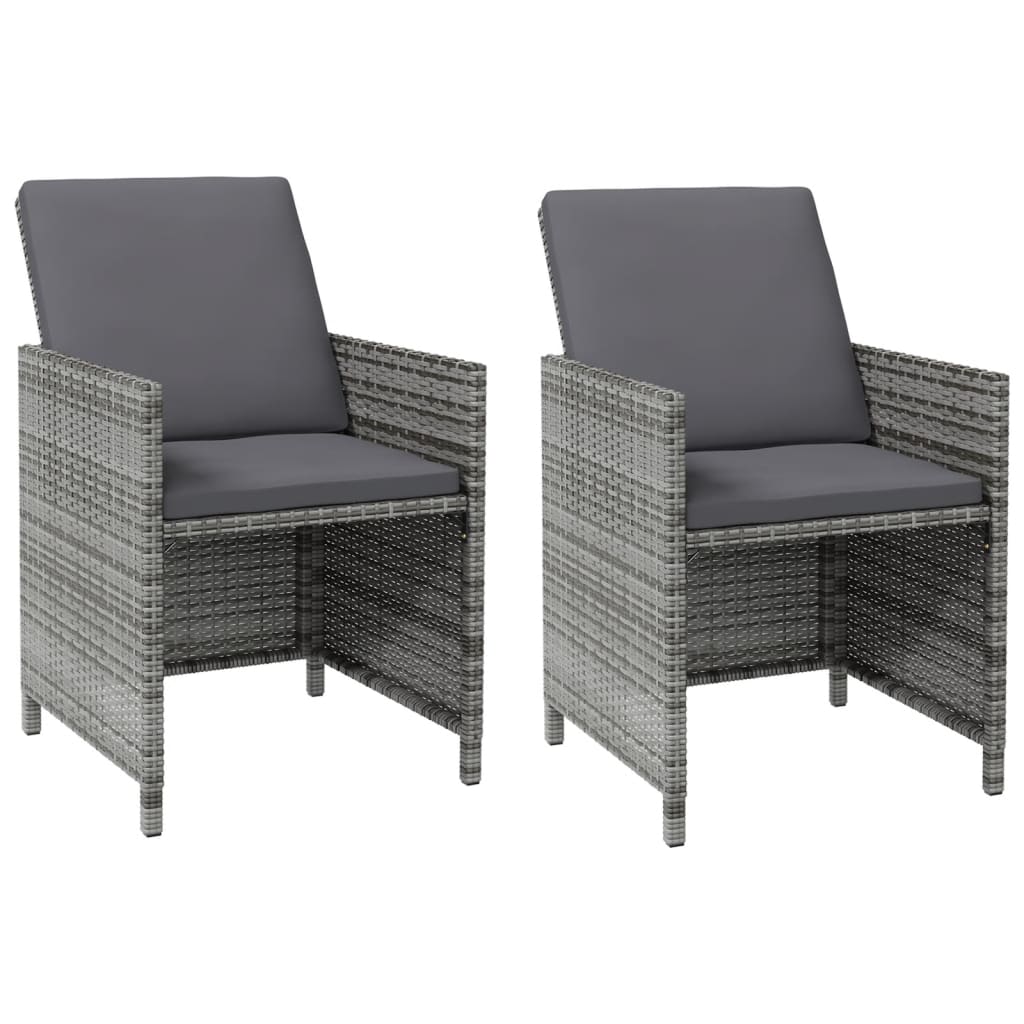 4-Delige Tuinstoelen- En Voetenbankenset Poly Rattan