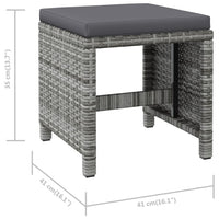 4-Delige Tuinstoelen- En Voetenbankenset Poly Rattan