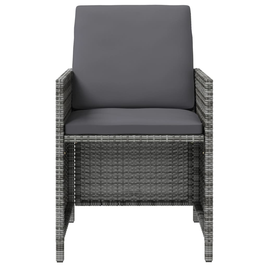 4-Delige Tuinstoelen- En Voetenbankenset Poly Rattan