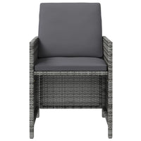 4-Delige Tuinstoelen- En Voetenbankenset Poly Rattan