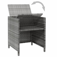 4-Delige Tuinstoelen- En Voetenbankenset Poly Rattan