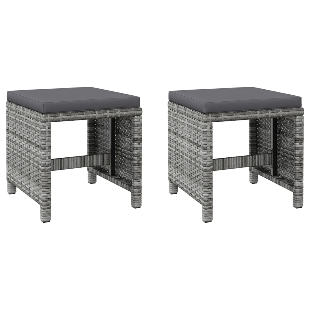 4-Delige Tuinstoelen- En Voetenbankenset Poly Rattan