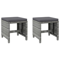 4-Delige Tuinstoelen- En Voetenbankenset Poly Rattan