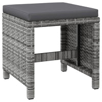 4-Delige Tuinstoelen- En Voetenbankenset Poly Rattan