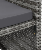 4-Delige Tuinstoelen- En Voetenbankenset Poly Rattan