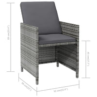 4-Delige Tuinstoelen- En Voetenbankenset Poly Rattan