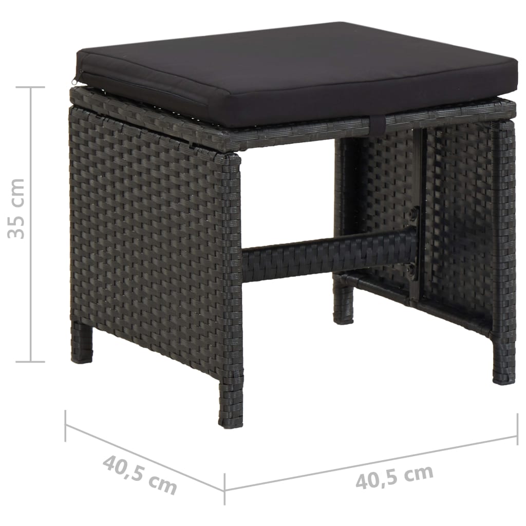 Tuinkrukken Met Kussens Poly Rattan