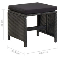 Tuinkrukken Met Kussens Poly Rattan