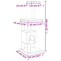 Kattenkrabpaal Met Sisal Krabpalen 104 Cm Kleurig