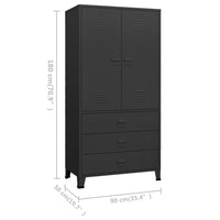 Kledingkast Industrieel 90X50X180 Cm Metaal