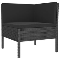 9-Delige Loungeset Met Kussens Poly Rattan Zwart