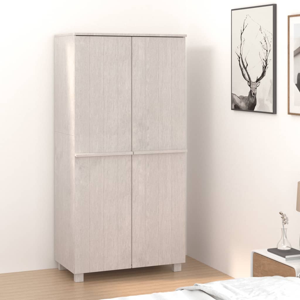 Kledingkast Hamar 89X50X180 Cm Massief Grenenhout
