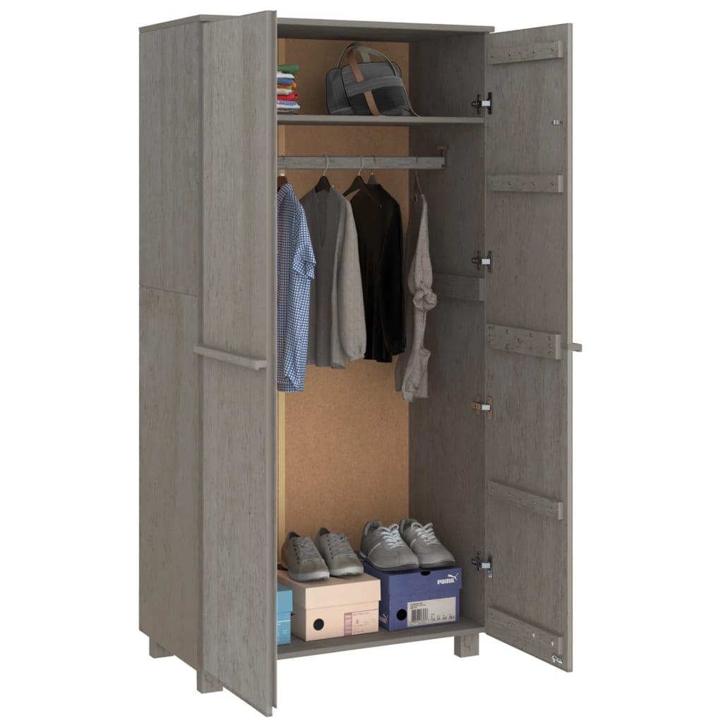 Kledingkast Hamar 89X50X180 Cm Massief Grenenhout