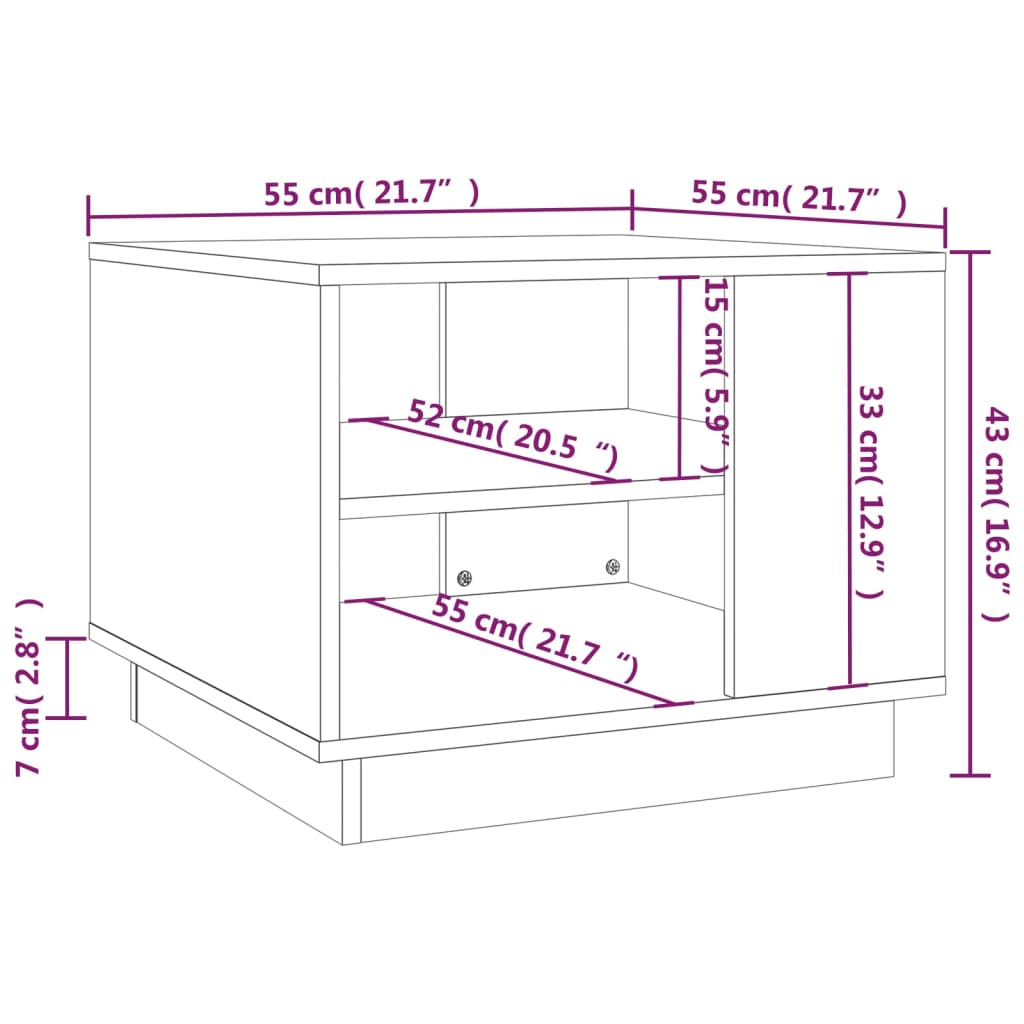 Salontafel Bewerkt Hout