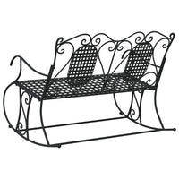 Schommelbank 2-Zits 113 Cm Staal Zwart