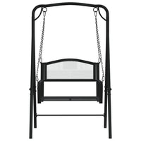 Schommelbank 124 Cm Staal Zwart Lichtgrijs