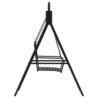 Schommelbank 124 Cm Staal Zwart Lichtgrijs
