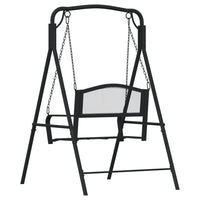 Schommelbank 124 Cm Staal Zwart Lichtgrijs
