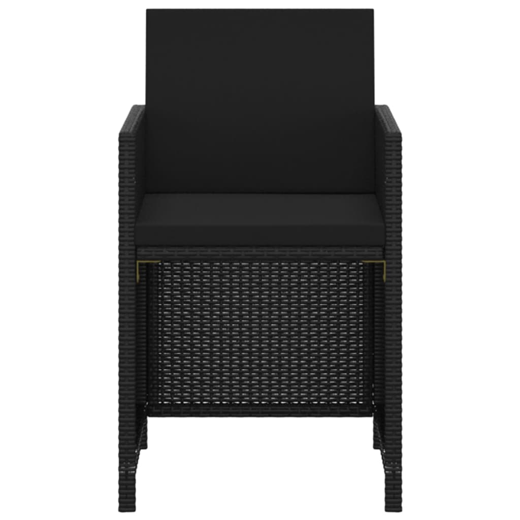 3-Delige Tuinset Met Kussens Poly Rattan