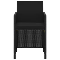 3-Delige Tuinset Met Kussens Poly Rattan