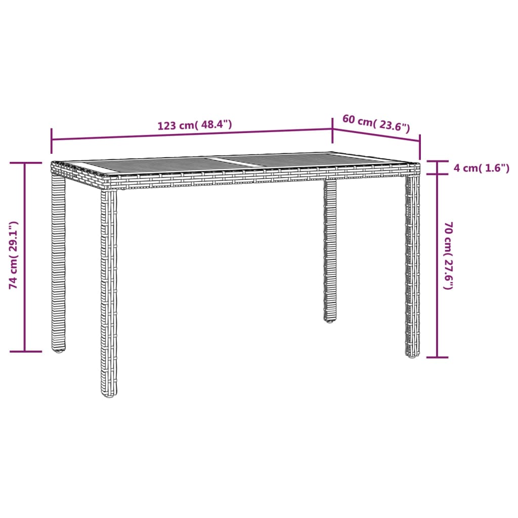 3-Delige Tuinset Met Kussens Poly Rattan