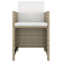 5-Delige Tuinset Met Kussens Poly Rattan