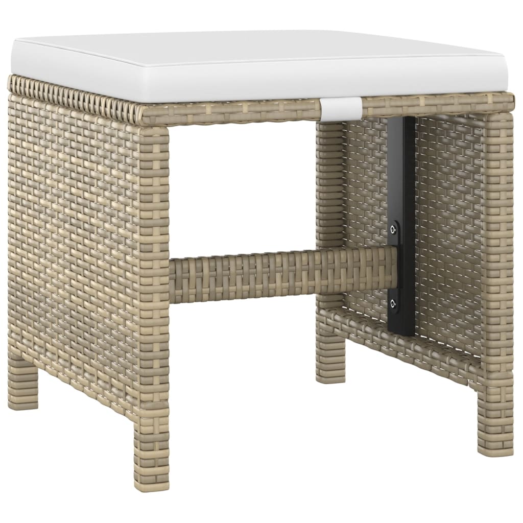 5-Delige Tuinset Met Kussens Poly Rattan