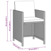 5-Delige Tuinset Met Kussens Poly Rattan