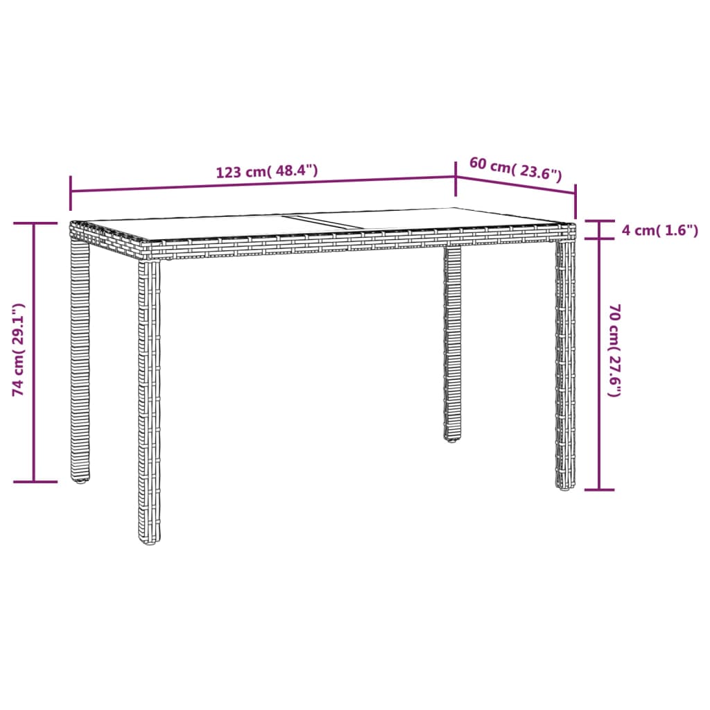 5-Delige Tuinset Met Kussens Poly Rattan