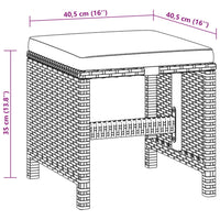 5-Delige Tuinset Met Kussens Poly Rattan