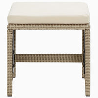 9-Delige Tuinset Met Kussens Poly Rattan Beige En Bruin