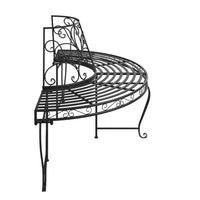 Boombanken 2 St Halfrond Ø160 Cm Staal Zwart