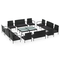 Loungeset Met Kussens Poly Rattan