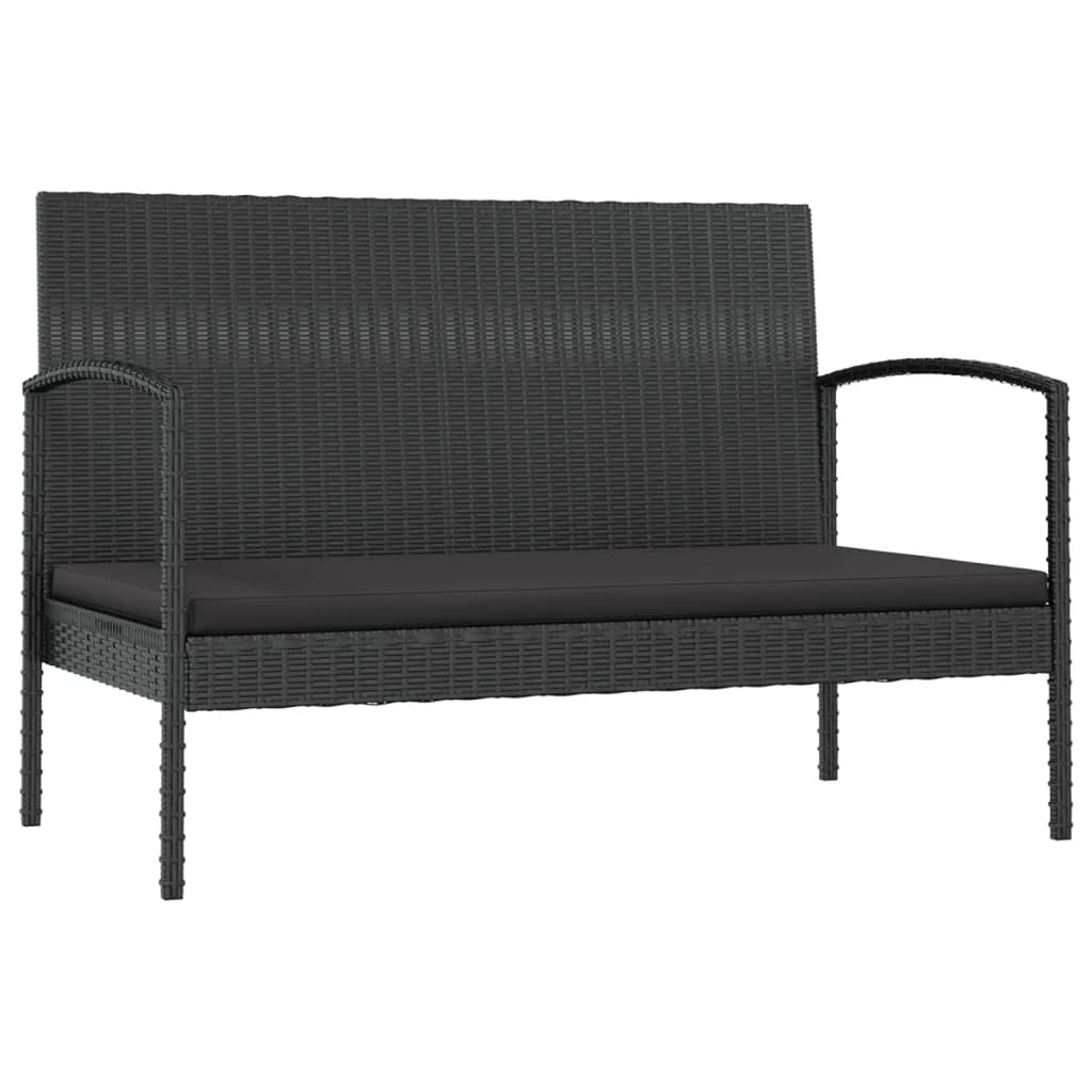 Loungeset Met Kussens Poly Rattan