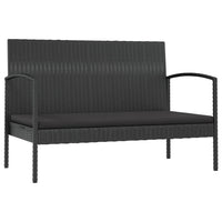 Loungeset Met Kussens Poly Rattan