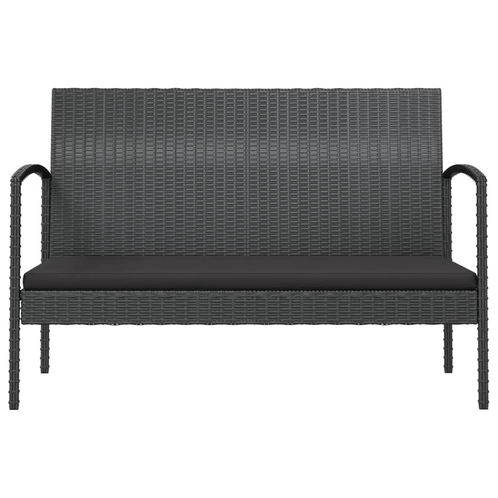 Loungeset Met Kussens Poly Rattan