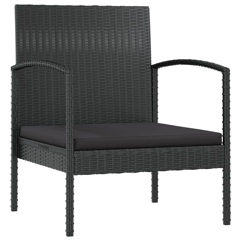 Loungeset Met Kussens Poly Rattan