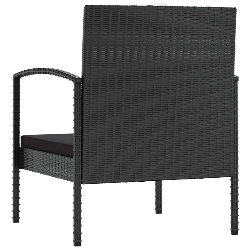 Loungeset Met Kussens Poly Rattan