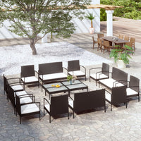 Loungeset Met Kussens Poly Rattan