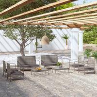 Loungeset Met Kussens Poly Rattan
