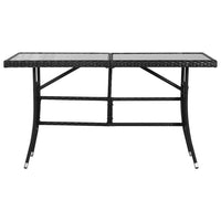 Tuintafel Poly Rattan Zwart